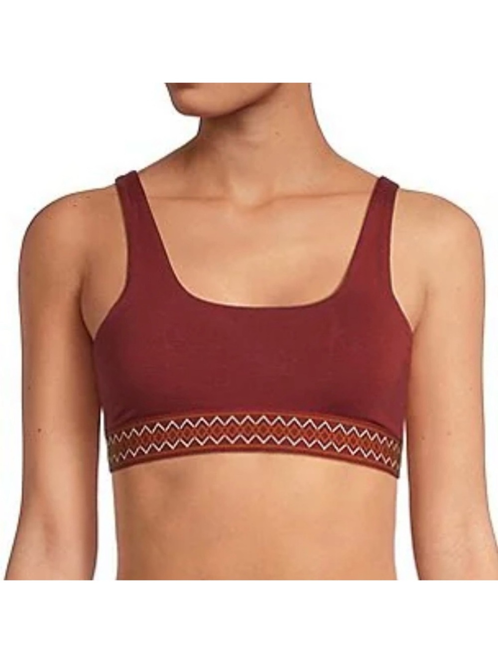 UGG Gwendolyn Bralette Scoop Neck Zigzag Detail New